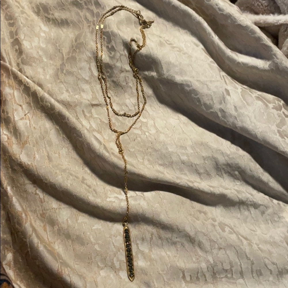 Long double necklace with pendant